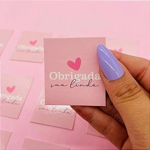 Mini Cartão Motivacional Obrigada Sua Linda