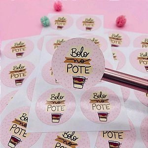 Adesivos Etiqueta Bolo No Pote