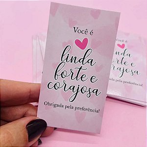 Cartão De Agradecimento Você É Linda Forte E Corajosa