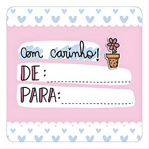 Adesivos Para Embalagens Presentes Com Carinho De Para