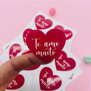 Adesiva 4x3,5cm Dia Dos Namorados Te Amo Muito