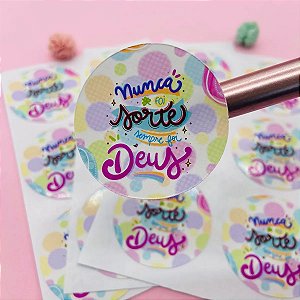 Adesivos Motivacional Nunca Foi Sorte Sempre Foi Deus