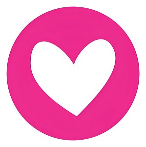 Adesivos Lacre Coração 3x3cm Pink Lacre Pink