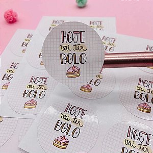 Adesivos Etiqueta Hoje Vai Ter Bolo