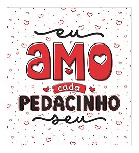 Cartões De Agradecimento Dia Dos Namorados 9x10cm Eu Amo Cada Pedacinho