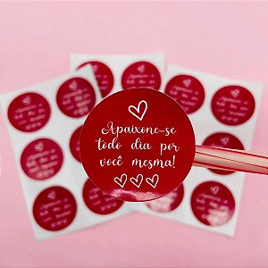 Adesivo Lacre Para Embalagem Rótulo Etiqueta Apaixone-se