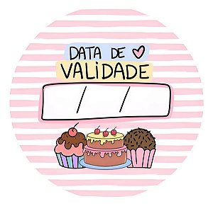 Adesivos Validade Para Embalagens Confeitaria Doces