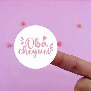 Adesivo Lacre Para Embalagem Rótulo Oba Cheguei