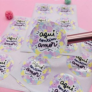 Adesivos Contém Amor Candy