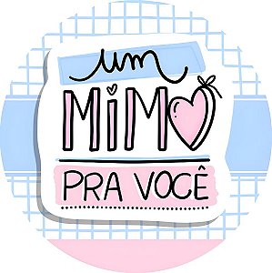 Adesivos Etiqueta Papelaria Um Mimo Pra Você Azul E Rosa