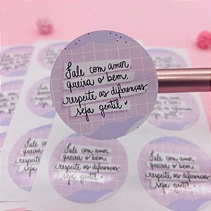 Adesivos Fale Com Amor, Queira O Bem