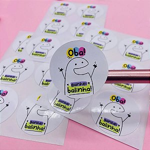 Adesivos Para Embalagem Rótulo Etiqueta Flork Ganhei Balinha