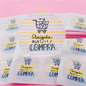 Adesivos Embalagem Rótulo Etiqueta Obrigada Pela Compra