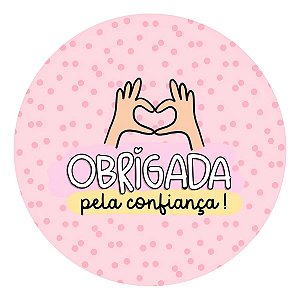 Adesivo Agradecimento Frases Obrigada Pela Confiança