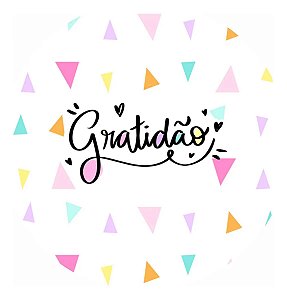 Adesivo 4cm Frases Gratidão