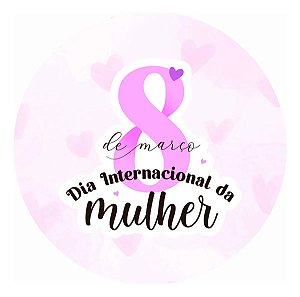 Adesivo Rotulos 4cm Dia Das Mulheres 8 De Março Colorido
