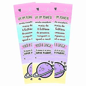 Marcador De Pagina Motivacional Em Um Planeta