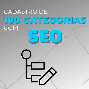 Cadastro de até 100 Categorias com SEO
