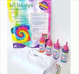 Kit Tie Dye Descomplicado - Camiseta Manga Curta - Cores Especiais