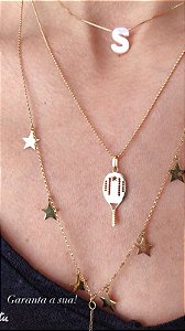 Pingente Beach Tennis em ouro 18k