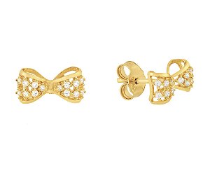 Brinco Laço em ouro 18k
