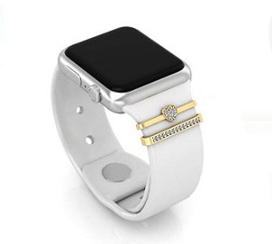 Berloque para Apple Watch Iluminado com Zircônia ouro 18k