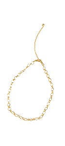 Colar Chocker Elo português em ouro 18k