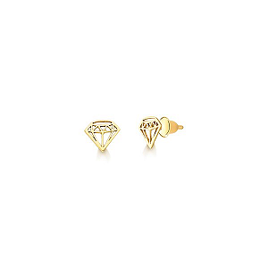 Brinco Modelo Diamante em ouro 18k