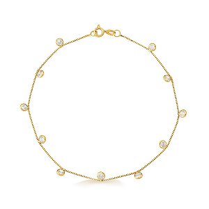 Pulseira de Ouro 18k com Zircônias