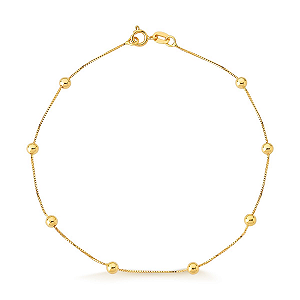 Pulseira de Bolinhas em Ouro 18k