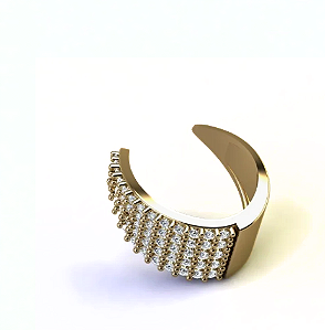 Piercing com Diamantes em ouro 18k