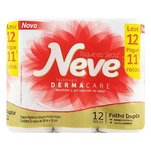 Papel Higiênico F.Dupla 12x30mt - Neve