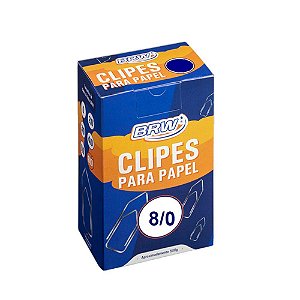 Clips metálico galvanizado 8/0 brw - caixa com 500 gramas - cl8500