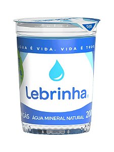 Água Mineral Natural S/G cp 200ml cx 48 - Lebrinha