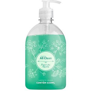 Sabonete liq pump 500ml All Clean Frescor da Manhã/ Erva Doce