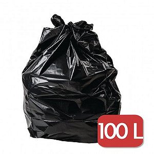 Saco Lixo Preto 100L 70X85X0,80 H4 Super Ref C/100