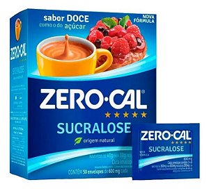 Adoçante Pó Sucralose C/50 Envelopes - Zero-cal