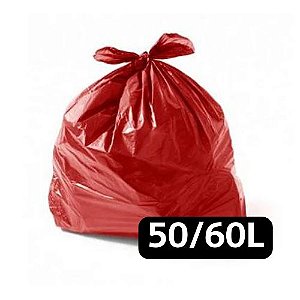 Saco Vermelho CS 40L 53X58X0,0025 C/100