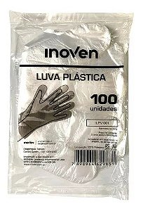 Luva Plastica Descartavel Tamanho Unico (C/100un) Inovem/Nobre