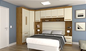Quarto Modulado América  Freijó/Off White