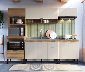 Cozinha Modulada Veneza 01 Mel/Arenas
