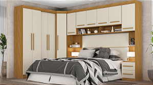 Quarto Modulado América  Freijó/Off White