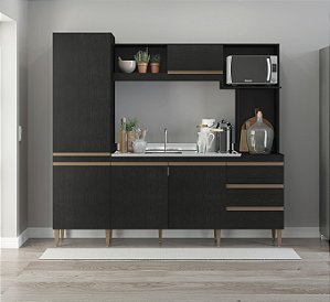 Cozinha Compacta Vitoria Preta