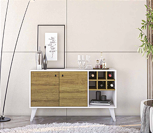 Rack/Aparador ibiza Mel/Branco