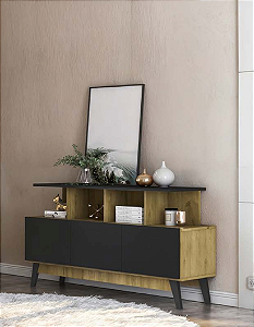 Aparador Alfeu Mel/Preto