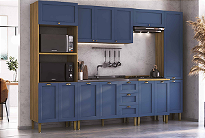 Cozinha Lavanda Provençal Mel/Azul Royal