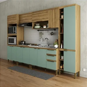 Cozinha Magnolia Mel/Verde Bellagio