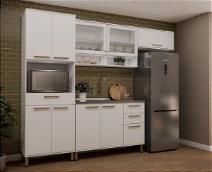 Cozinha Modulada Bari Branco 100%MDF