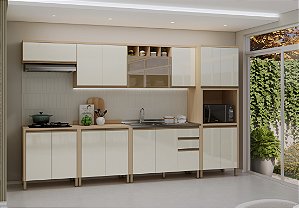 Cozinha Modulada Brise Off White Pérola