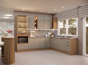 Cozinha Modulada Vitra Freijo/Mocca